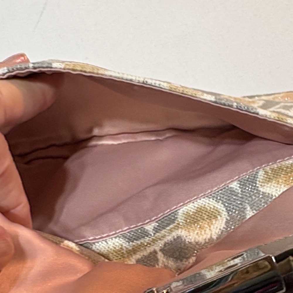 Coach Kristin IKAT Hobo Handbag Purse Grey Shimmer EUC - Picture 13 of 14